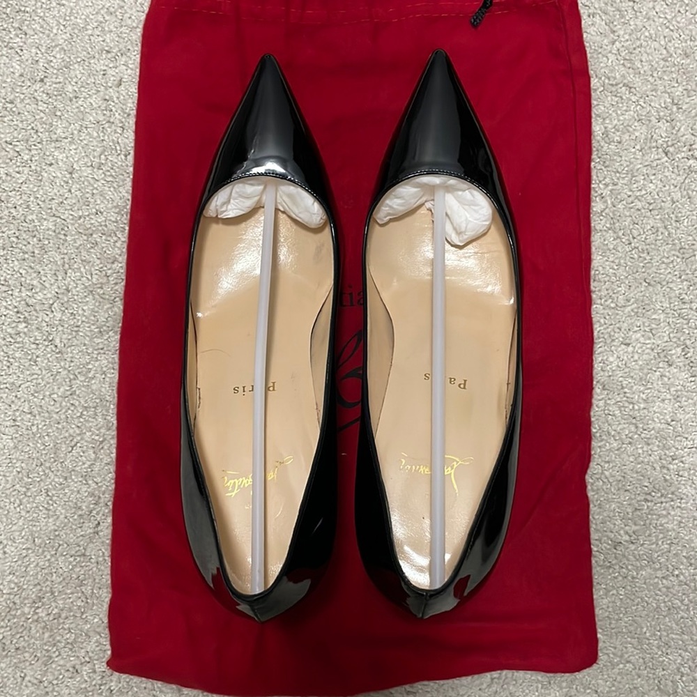 Christian Louboutin Patent Black Pumps